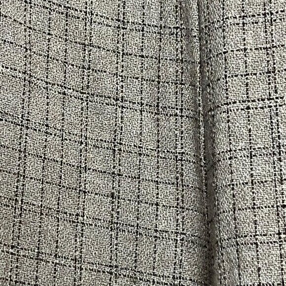 Eileen Fisher Check Print Straight Leg Pant Taupe Black Small Vintage 8 Rayon - Picture 5 of 7